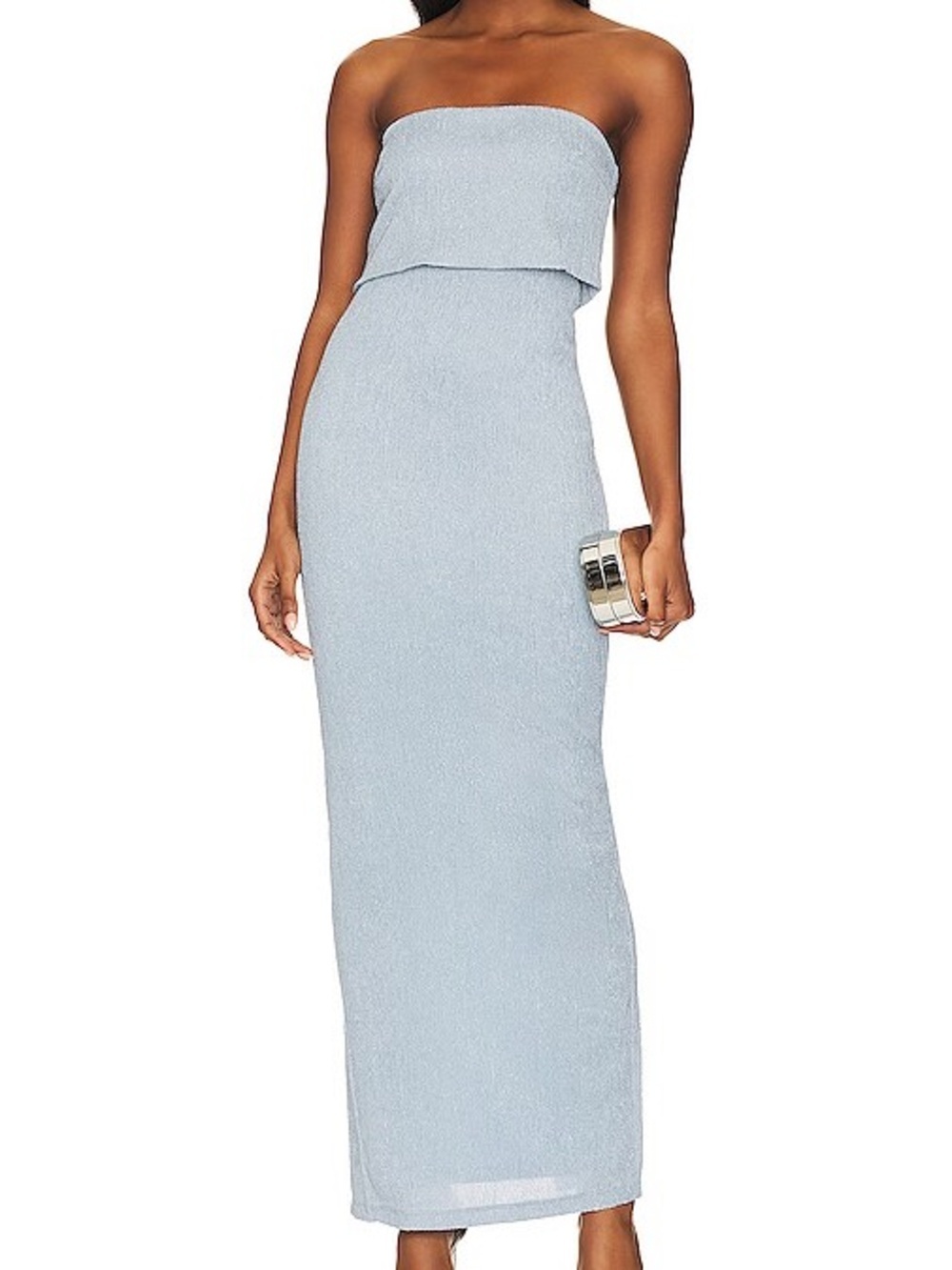NWT Rumer Tucker Maxi Dress Blue Small